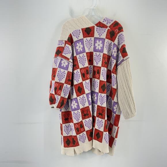 Colorful Patchwork Women Sweater - Picture 2 of 4